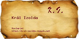 Král Izolda névjegykártya